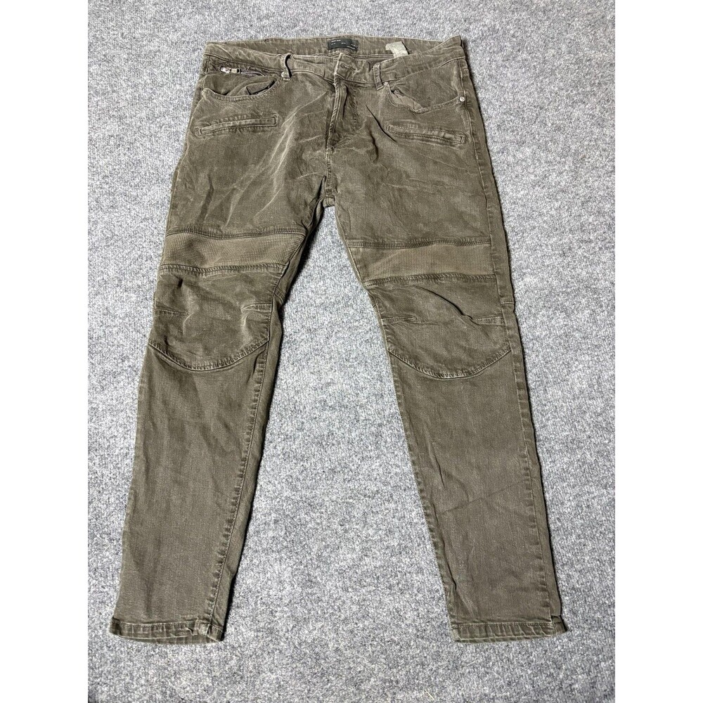 Zara Man Jeans Mens 36 Gray Slim Tapered Medium Wash Cotton Denim Casual